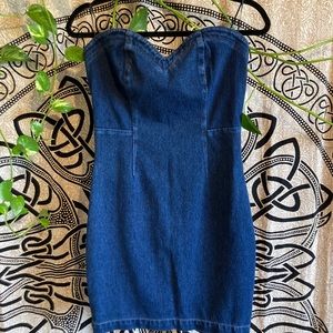 NWT GUESS Denim Bustier Dress